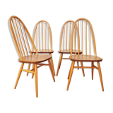 4 Ercol chairs natural wood
