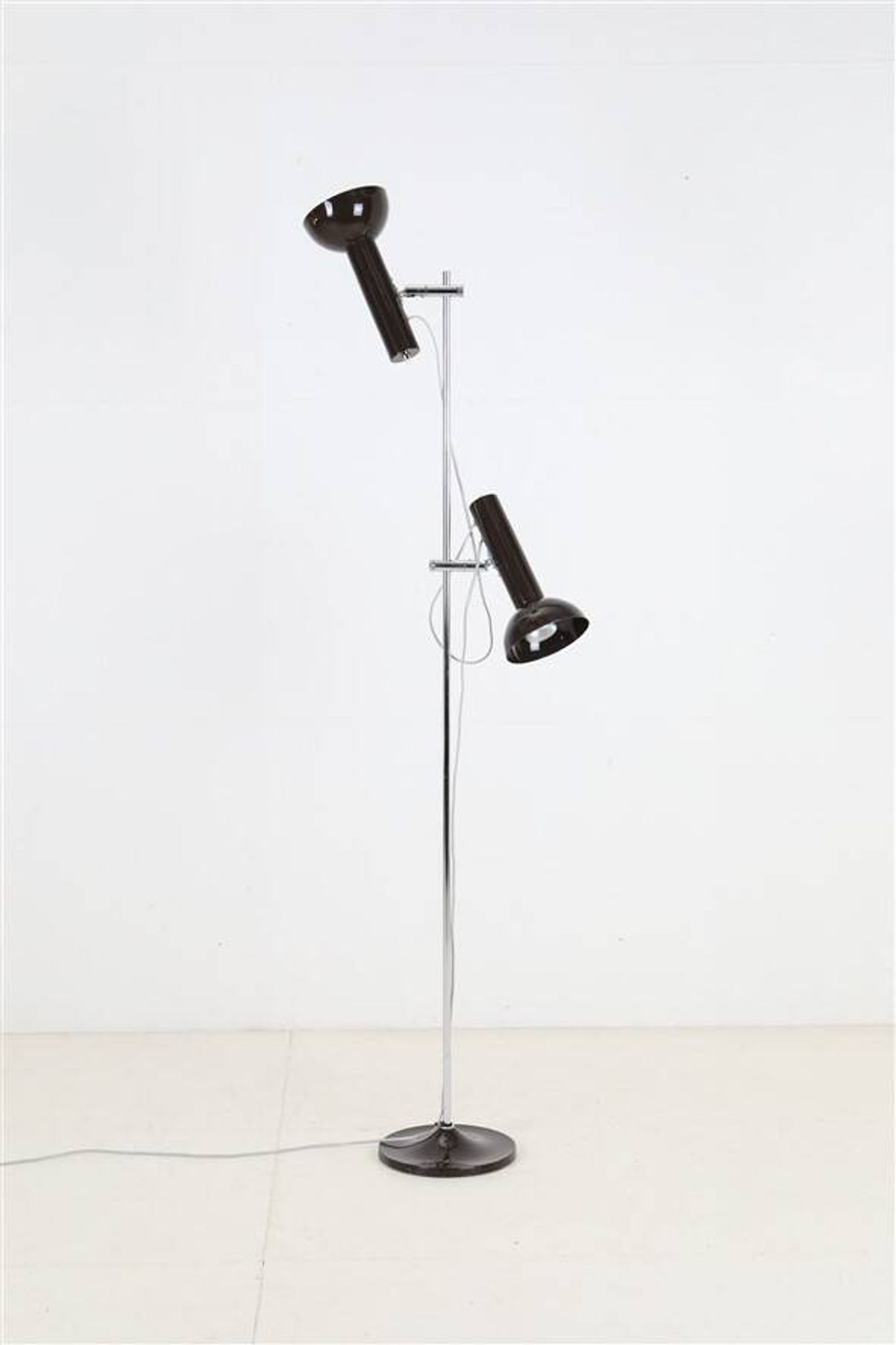Big mid-century double-spot floor lamp / 1960s–1970s / space age / Danish modern design