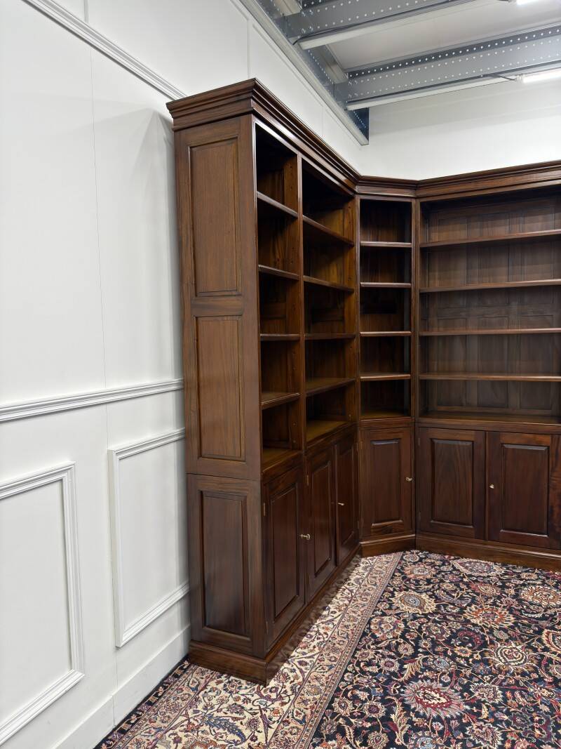 Classic English Corner Bookcase