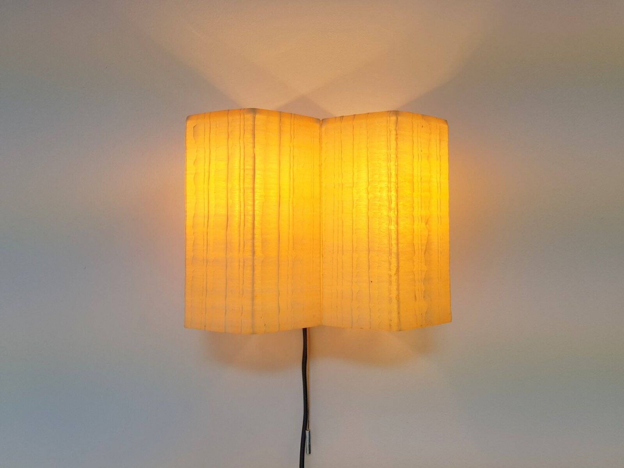 Molecular Double Light Honeycomb Flush Mounts in Fiberglass, 1950s, Set of 2