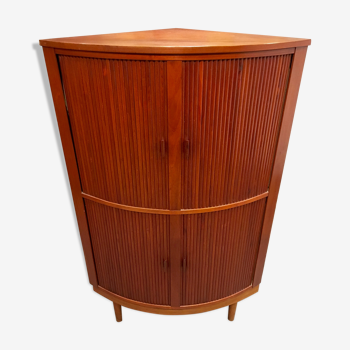 Encoignure design scandinave coulisse teck.