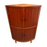Encoignure design scandinave coulisse teck.