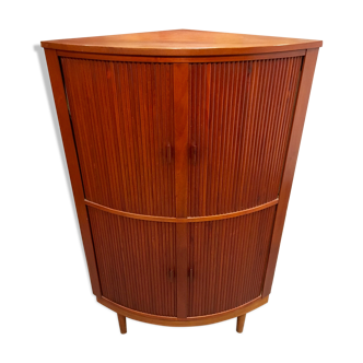 Encoignure design scandinave coulisse teck.