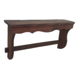 Shelving shelf pot holder vintage kitchen storage in rustic fir