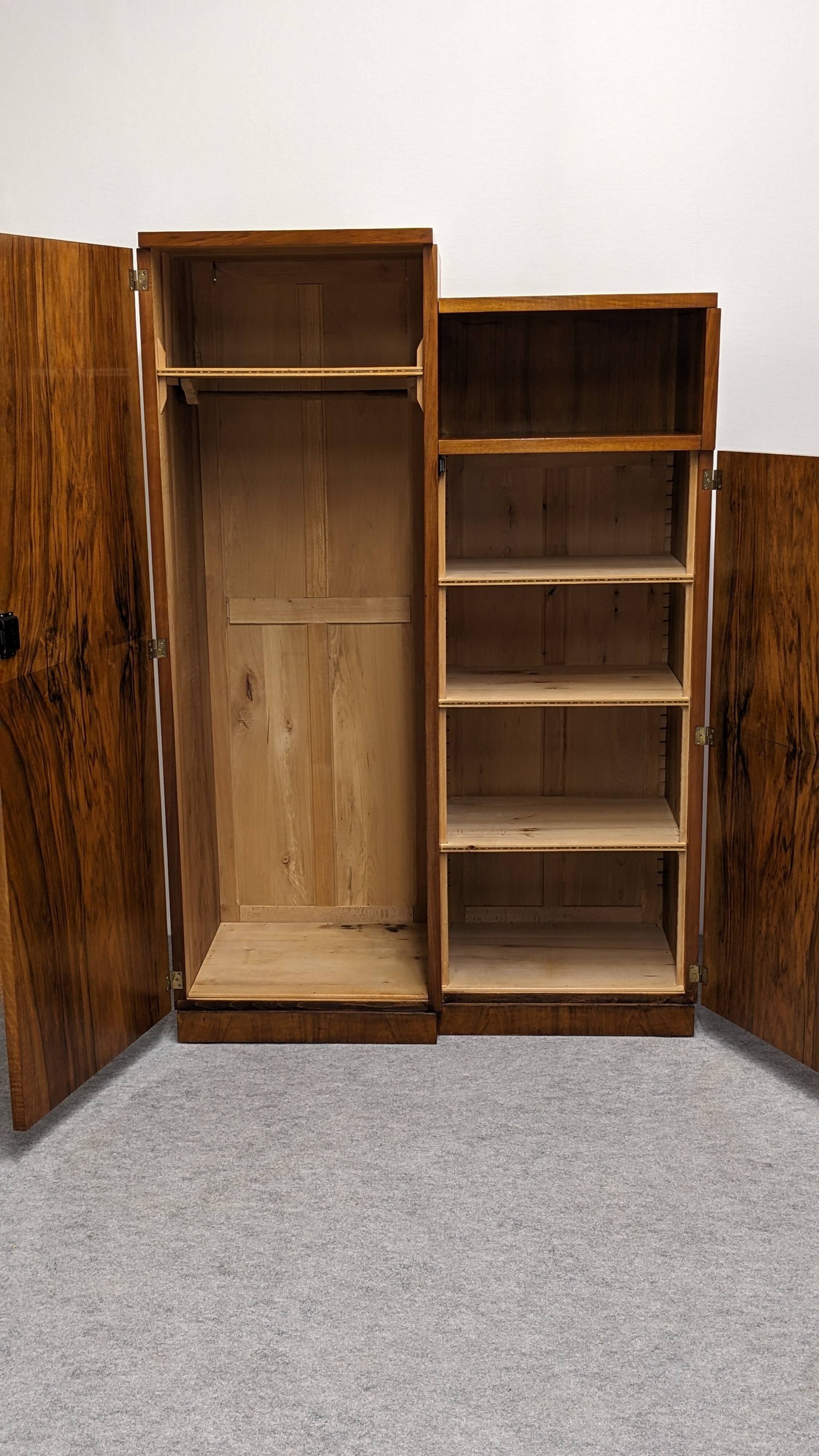 Art Deco burr walnut wardrobe circa 1930