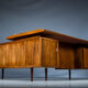 Executive Desk with Sideboard in Rosewood by Arne Vodder for Sibast Møbelfabrik, Denmark, 1950s