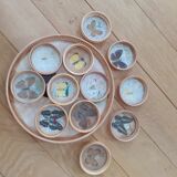 Vintage butterfly top and its 12 coasters