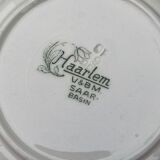 Blue dessert plates with Villeroy flower patterns and boch model Haarlem XIXth