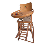 Vintage wooden baby high chair