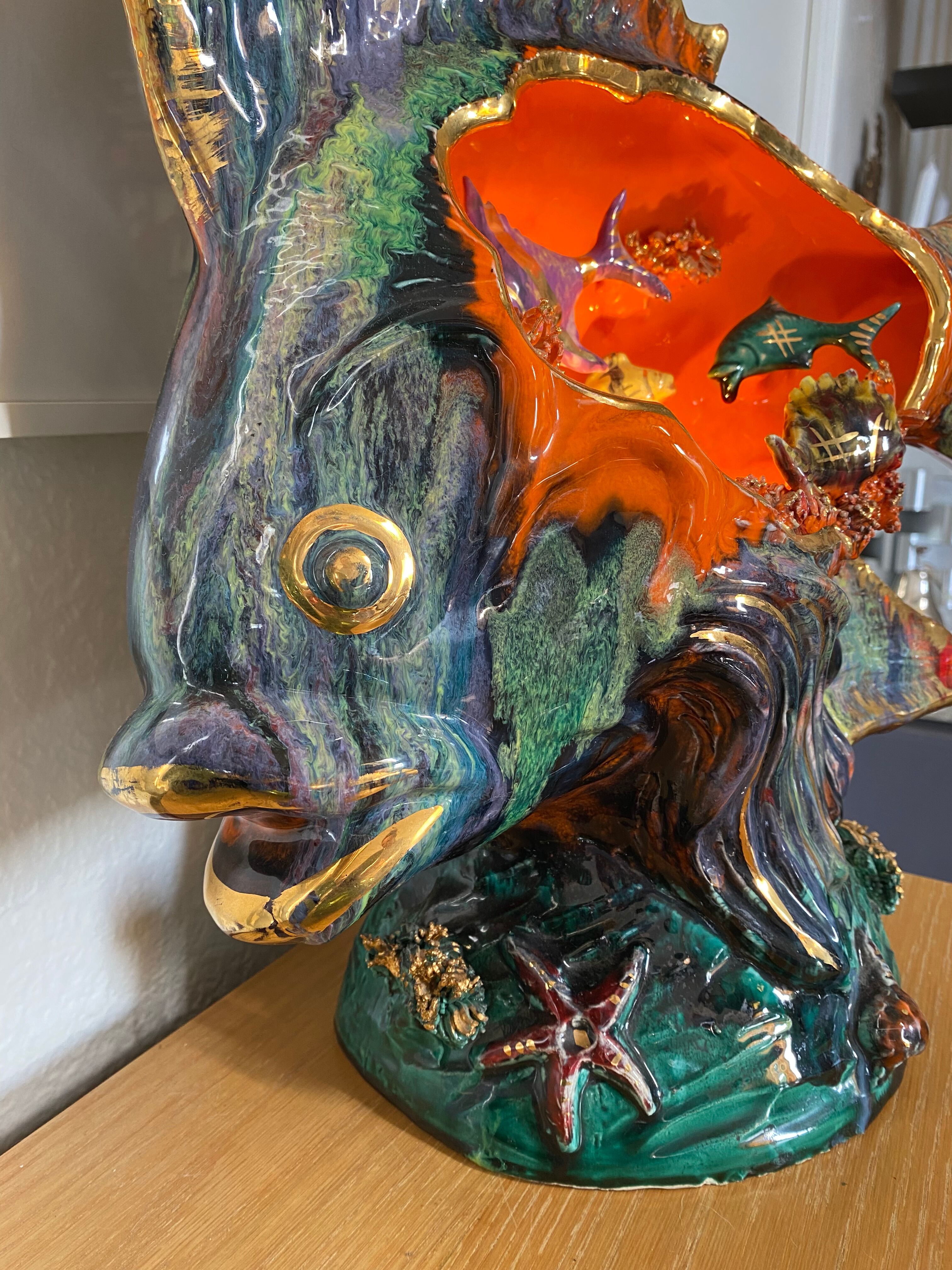 Lampe Vallauris poisson