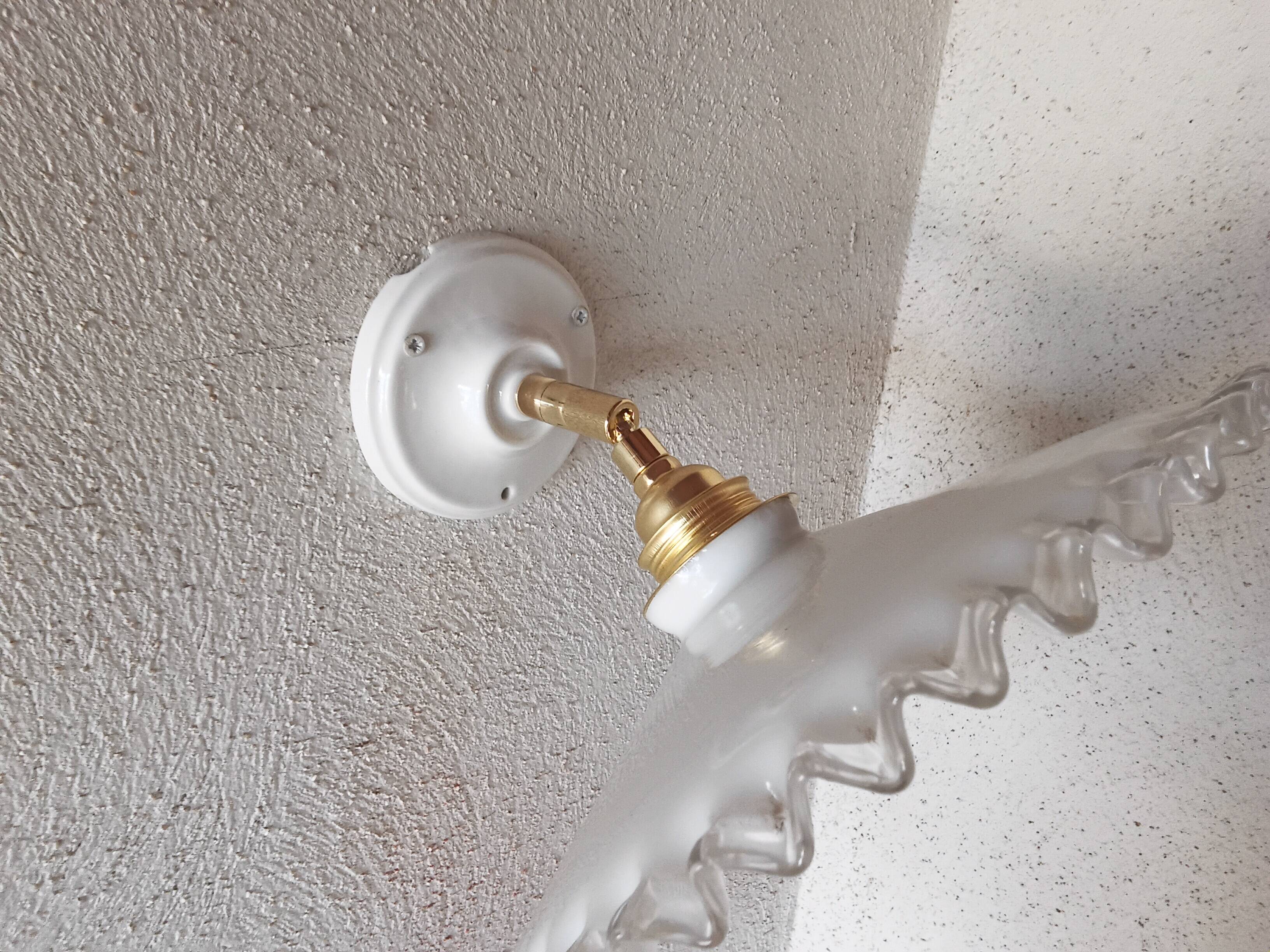 Vintage opaline lace wall light