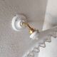 Applique murale vintage opaline dentelle