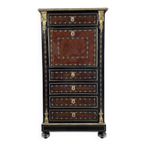 Secretary from the time of Napoleon III in marquetry and gilded bronzes, 19th century.