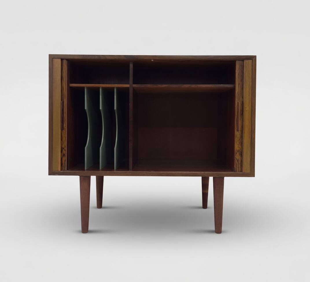Rosewood Tambour Cabinet By Kai Kristiansen For Feldballes