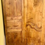 Armoire ancienne française en noyer massif – style Louis XV, fin XIXe siècle