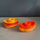 Set of 9 vintage plastic egg cups