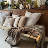 Old vintage military camp bed