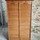 Antique filing cabinet with curtains – 1920s/30s – Beech