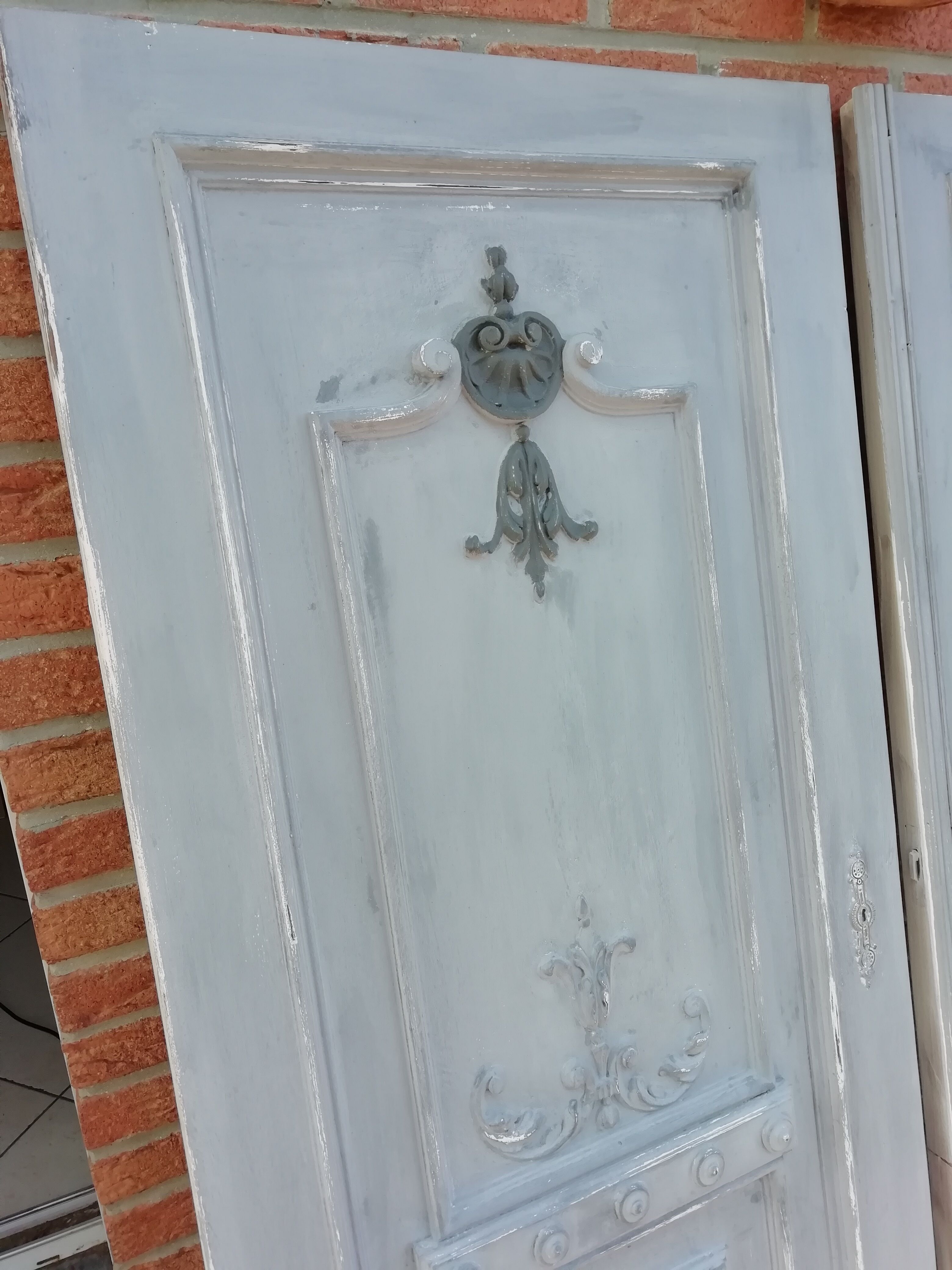 Pair of old carved door Louis XV