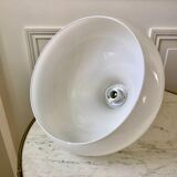 supension en opaline blanche design champignon années 70