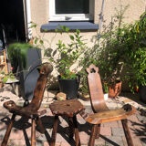 Brutalist chairs and stool
