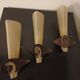 Set of 3 Terzani glass wall lights