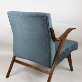 Czech Vintage Grey Chameleon Armchair, 1970s