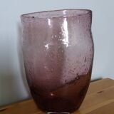 Handmade bubble glass vase