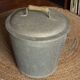 Medium round zinc basin with garden lid