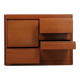 Cabinet bar 4D de la série Angelo Mangiarotti en noyer italien des années 1970