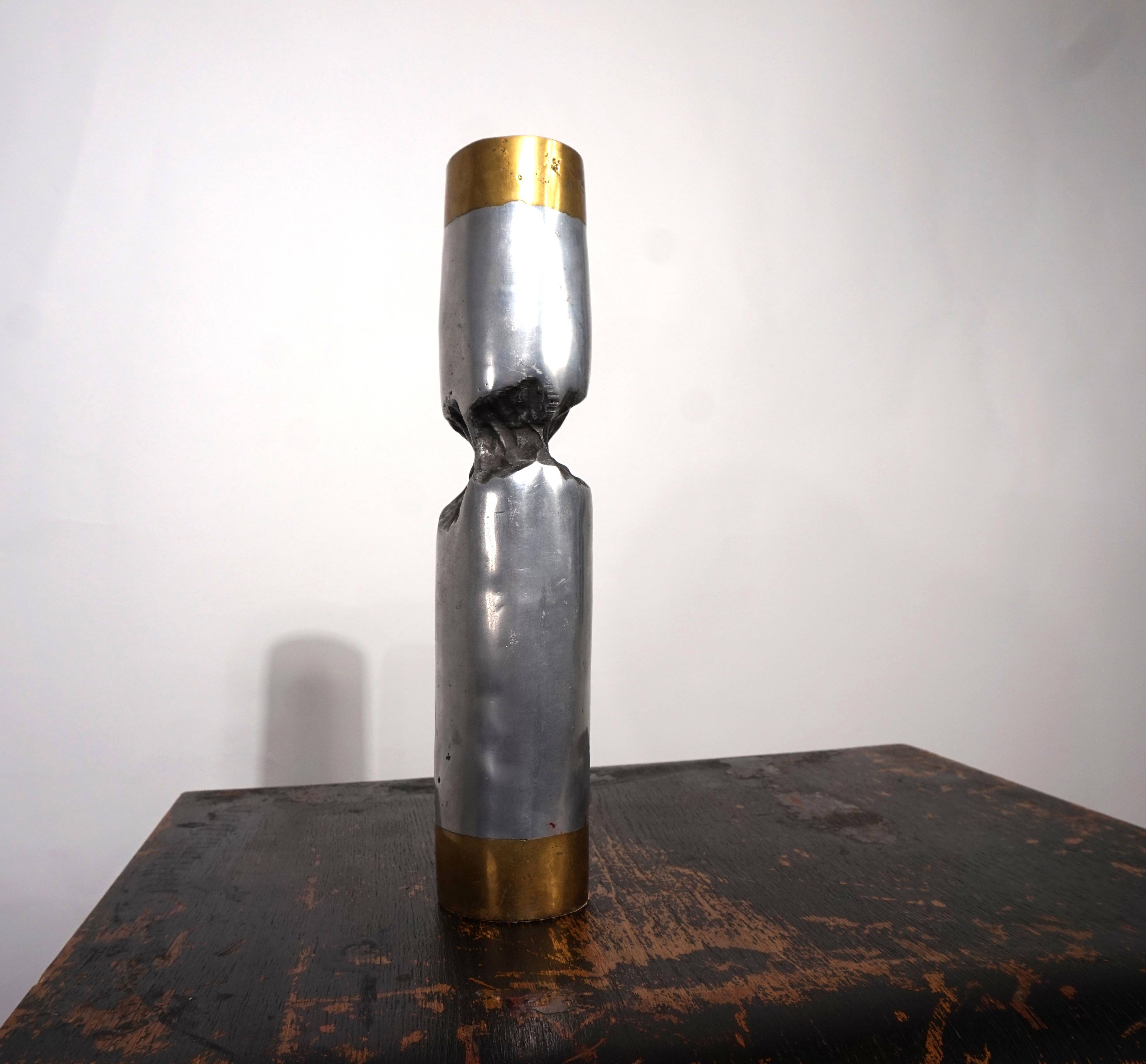 Marshall Disenos sculpture Brutalist Candleholder by David Marshall, 1980