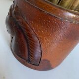 Vintage cigarette holder 1960 Longchamp leather horse - 11 x 10 cm