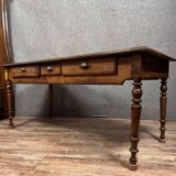 Large Louis Philippe period table or desk in solid wood circa 1830