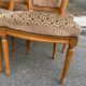 Set of 6 solid wood and velvet chairs in Louis XVI style.