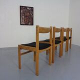 Danish Oak Dining Chairs, Set of 4, 1960s