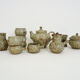 Tea set in glazed sandstone La Hulotte. Folk Art