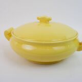 Large yellow modernist soup tureen
