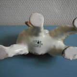 Old ceramic dog statuette Cortendorf Western Germany ceramic dog