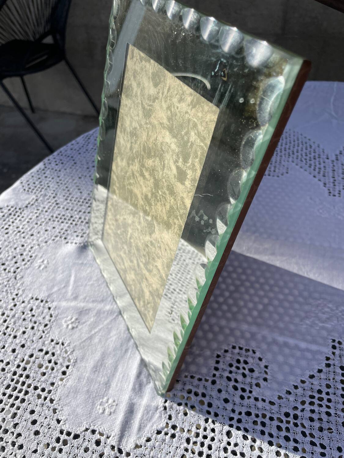 Vintage mirror photo frame