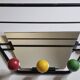 Wall-mounted coat rack with mirror, 5 hooks and hat holder from the 1950s-60s.
