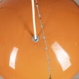 Vintage 70's chandelier in orange metal, italian design