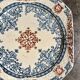 Longchamp square dish in blue and brown ironstone, "Diane" service