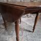 Table à abattants ancienne en chêne français, table à manger ronde, vers 1880–1920