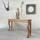 Raw oak butt console