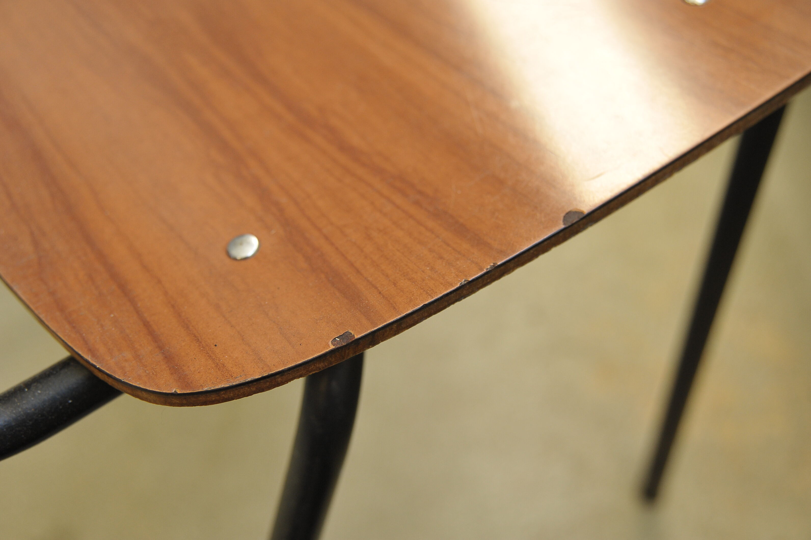 Pair of vintage formica chairs 60