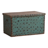 Ancienne malle de rangement vert menthe (c.1920)