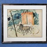 Watercolor "Circus" 1970s