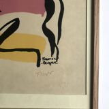 Fernand LEGER, Profile with Flower, c. 1948. Signed and stamped lithograph.
