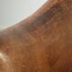 Vintage sheepskin club armchair finished with decorative nails
