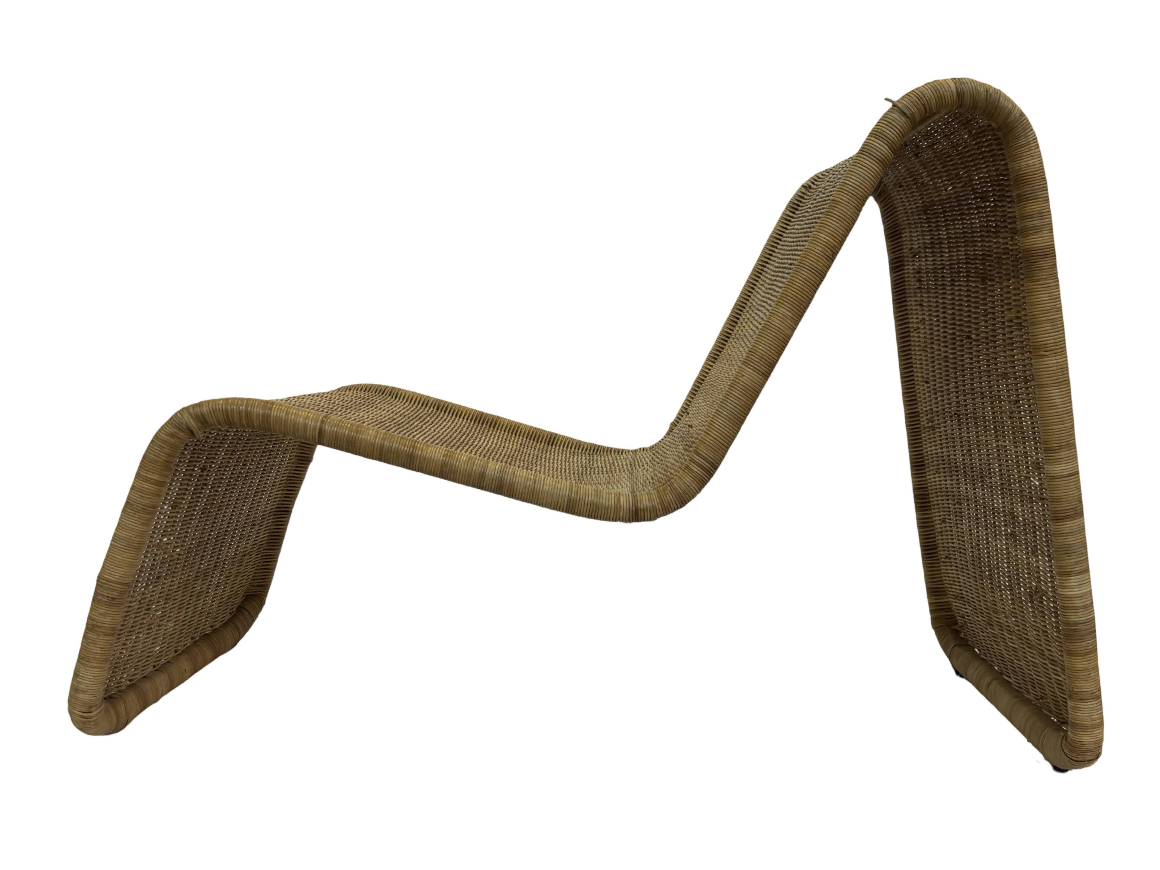 Vintage Ikea Hestra Wicker Lounge Chair 80's Design